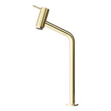 Torneira Para Banheiro De Mesa Link Bica Alta 45° 1/4 De Volta Metal Dourada Classic Beltempo