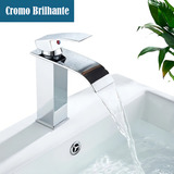 Torneira Para Banheiro Misturador Monocomando Lavatorio Casacata Cromada Acabamento Brilhante Yesop Y 097