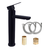 Torneira Para Banheiro Misturador Quente E Frio Monocomando Acabamento Brilhante Cor Preto