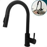 Torneira Preta Fosca Aço Inox Flexivel Bancada Pia Cozinha Gourmet Bica Alta Misturador Monocomando Dona D cor
