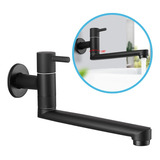Torneira Tanque Jardim Gourmet Pia Cozinha Parede Inox Acabamento Mate Cor Preto