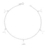 Tornozeleira Cauda De Sereia Prata 925