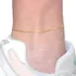 Tornozeleira Feminina Veneziana Bolinhas Banhada A Ouro 18k