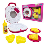Torradeira Brinquedo Panquequeira Maquina Waffles Luz E Som