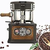Torradeira De Café Retrô 700w Máquina Automática De Torrar Grãos De Café 150g Para Uso Doméstico 3 Modos 8 Engrenagens Removedor De Fumaça Integrado Sistema De Separação De Casca De Feijão A