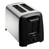 Torradeira Elétrica Hamilton Beach Cromada 2 Fatias 750w Cor Preta cinza 220v
