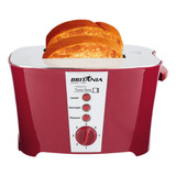 Torradeira Tosta Pane Vermelha Britânia 800w 127v