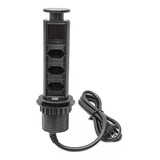 Torre 3 Tomada Retrátil Bivolt De Embutir Bancada 20a Preto