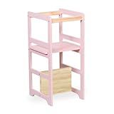 Torre Aprendizagem Montessoriana 4x1 Cadeirão Mesinh Rosa Bebê