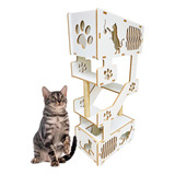 Torre Cama Toca Arranhador Nicho Brinquedo Gato Petris