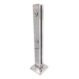 Torre Coluna Aço Inox 60cm Guarda Corpo Para Sacada Corrimão Blindex Pronta Inox 304