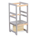 Torre De Aprendizagem Montessoriana Regula Altura Cinza