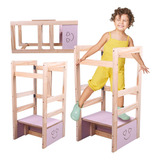 Torre De Aprendizagem Montessoriana Regulagem De Altura 4x1
