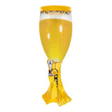 Torre De Chopp Lorben Com Led Colorido E Resfriador Chopeira Compacta Para Bebidas Geladas Cor Dourada