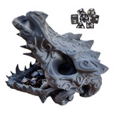 Torre De Dados Rpg Dnd Tabuleiro Caveira Dragão Rola Dados
