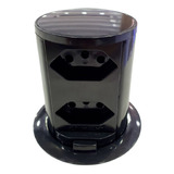 Torre De Tomada Pop Qtmov Mini Toten C 02 Tomadas Preta