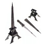 Torre Eiffel Adaga Faca Espada Punhal C suporte Decorativa