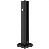 Torre Guarda Corpo Coluna Pinça Preto 30cm Para Vidro 1 Furo
