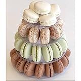 Torre Para Macarons 4 Pisos Tower Transparente Decoração De Festa Mesa Doces