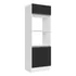 Torre Quente 100  Mdf 70 Cm Para 2 Fornos Bp Acordes Madesa Cor Branco preto