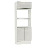 Torre Quente Para 2 Fornos Madesa Smart 100 Mdf Portas Branco Brilho