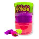 Torre Slime Glitter 3 Cores Gelelé Colorida Massinha Geleca