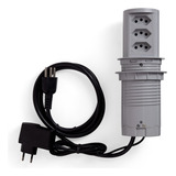 Torre Tomada Automática Com Indução 15w E 3 Tomadas Flex 16a Cor Cinza