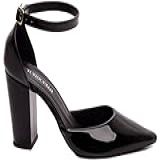 Torricella- Sapato Scarpin Salto Alto Grosso Bloco Bico Fino Feminino 9 Cm Cor-Preto-Tamanho-36
