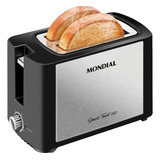 Tostador De Pães Toast Mondial Preto inox 800w 110v T 13