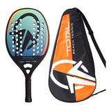 Total Beach Tennis Total Match Raquete Beach Tennis Carbono 3k Com Capa Cor Azul