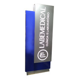 Totem Em Acm Duas Faces Medida 3m X 0 80m