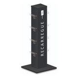 Totem Para Carregar Celulares 8 Tomadas Preto