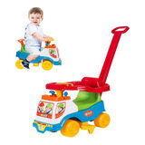 Totoka Plus Menino Triciclo Infantil Bebe C  Empurrador Azul
