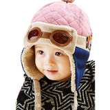 Touca Aviador Gorro Piloto Menina E Menino Infantil