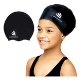 Touca Cabelos Volumosos Infantil Silicone Natação Piscina