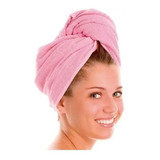 Touca De Banho Felpuda 100  Algodão Turbante Atlântica Cor Rosa