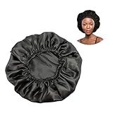 Touca De Cetim Cabelo Anti Frizz Fashion Blogueira Preto