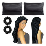 Touca De Cetim Longa 02 Fronhas De Cetim 2 Xuxinhas Cetim