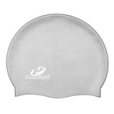 Touca De Natação Colorida Silicone Lisa Hammerhead Cor Prata Desenho Do Tecido Liso Tamanho U