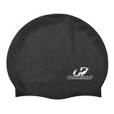 Touca De Natação Colorida Silicone Lisa Hammerhead Cor Preto slim Desenho Do Tecido Liso Tamanho U