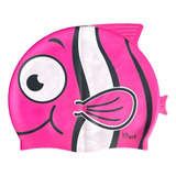 Touca De Natação Infantil Diversos Personagens Menino Menina Cor Peixinho Rosa