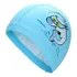 Touca De Natação Piscina Infantil Profissional Impermeável Cor Azul Piscina Golfinho