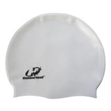 Touca De Nataçao Silicone Lisa Grande Xl Hammerhead Cor Branco Desenho Liso
