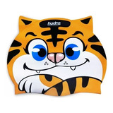 Touca De Natacao Silicone Tigre Bichinhos Piscina Infantil