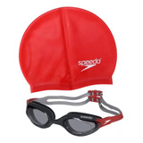 Touca De Natação Speedo Óculos Hydrovision Antiembaçante