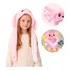 Touca De Pelúcia Levanta Orelhas C Led Gorro Animes