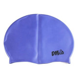 Touca De Silicone Natação Hidroginástica Impermeável Piscina Cor Azul escuro Desenho Do Tecido Nenhum Tamanho Unico