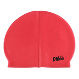 Touca De Silicone Natação Hidroginástica Impermeável Piscina Cor Vermelho Desenho Do Tecido Nenhum Tamanho Unico
