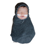 Touca E Wrap Tricô Newborn Crochê