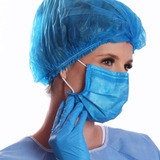 Touca Elastico Descartavel Cores Diversas C 100 Protdesc Tnt Cor Azul